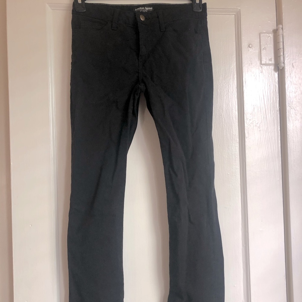 Black American Apparel Jeans Low Rise Boot Cut